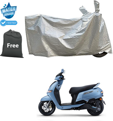 CODOKI Waterproof Two Wheeler Cover for TVS(iQube, Silver)