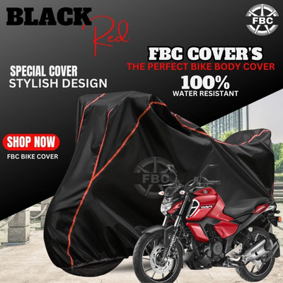 OliverX Waterproof Two Wheeler Cover for Yamaha(FZ, Black, Red)