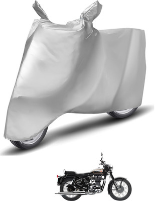 Caronix Waterproof Two Wheeler Cover for Royal Enfield(Standard 350, Silver)