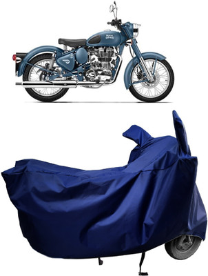 Amexride Two Wheeler Cover for Royal Enfield(Squadron Blue, Blue)