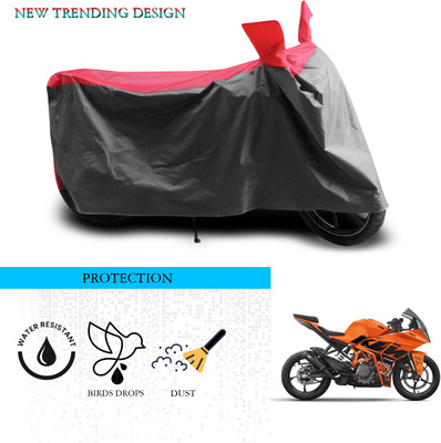 GOSHIV-car and bike accessories Waterproof Two Wheeler Cover for KTM(RC 390, Grey, Red)