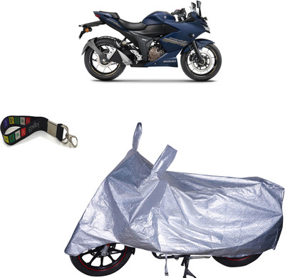 UKIGAL Waterproof Two Wheeler Cover for Suzuki(Gixxer SF 250, Silver)