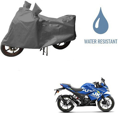 MMSSTAR Waterproof Two Wheeler Cover for Suzuki(Gixxer SF, Grey)