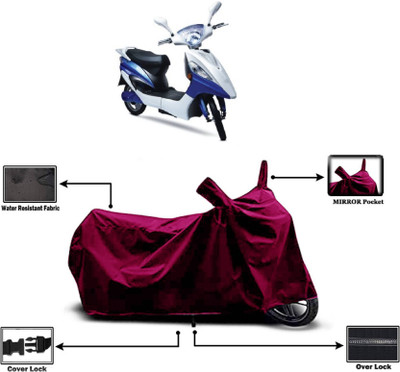 KEDIT Two Wheeler Cover for Hero(Electric Maxi, Maroon)