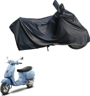 Motodreka Waterproof Two Wheeler Cover for Vespa(ZX 125, Black)