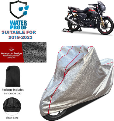 GOSHIV-car and bike accessories Waterproof Two Wheeler Cover for TVS(Apache RTR 180, Silver)