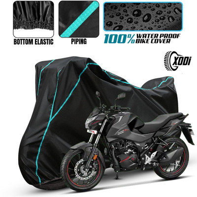 xodi Waterproof Two Wheeler Cover for Hero(Xtreme 160 R, Black, Blue, Multicolor)