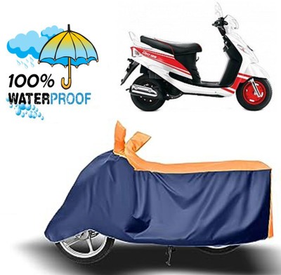 ROYAL AUTO MART Waterproof Two Wheeler Cover for Mahindra(Rodeo RZ, Blue, Orange)