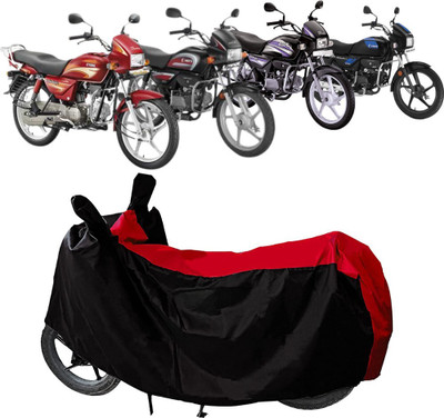 DeepShakshi AUTOMOTIVE Waterproof Two Wheeler Cover for Hero(Splendor Plus, Red, Black)