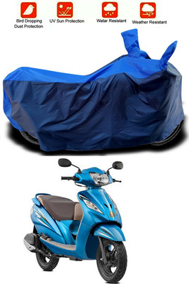 MMSSTAR Waterproof Two Wheeler Cover for TVS(Wego, Blue, Blue)