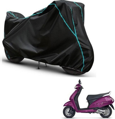 Car Life Two Wheeler Cover for Honda(Activa 3G, Black, Blue)