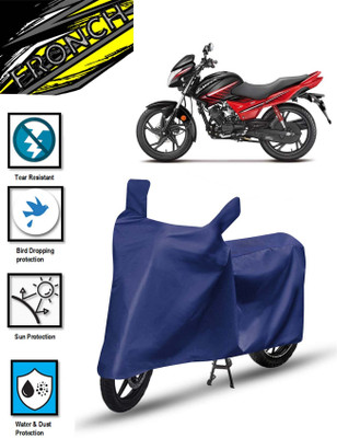 FRONCH Waterproof Two Wheeler Cover for Hero(Glamour i3s, Blue)