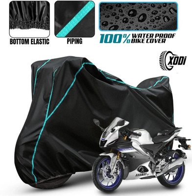 xodi Waterproof Two Wheeler Cover for Yamaha(R15 V3, Black, Multicolor)