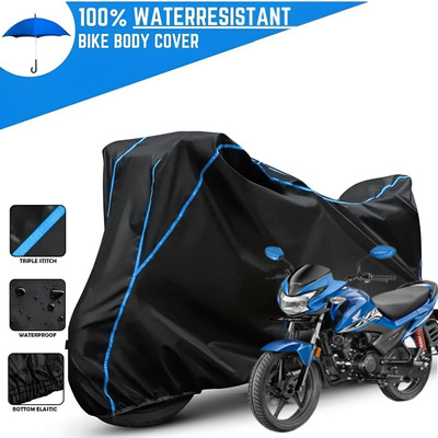 OliverX Waterproof Two Wheeler Cover for Honda(Livo, Black, Blue)