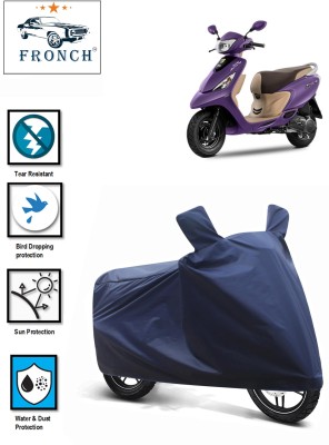 FRONCH Waterproof Two Wheeler Cover for TVS(Scooty Zest 110 BS6, Blue)