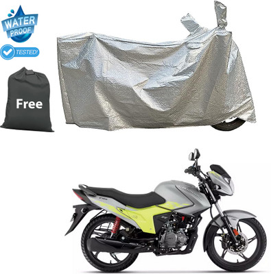 PAGORA Waterproof Two Wheeler Cover for Hero(Glamour Blaze, Silver)