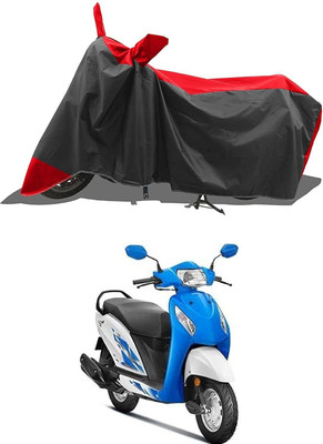 Mdstar Waterproof Two Wheeler Cover for Honda(Activa i, Red, Black)