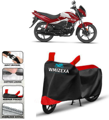 WMIZEXA Two Wheeler Cover for Hero(Passion, Red, Black)
