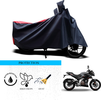 ANTHUB Waterproof Two Wheeler Cover for Bajaj(Pulsar 180NS, Black, Red)
