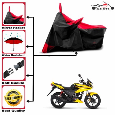 KEDIT Two Wheeler Cover for Honda(CBF Stunner, Red, Black)