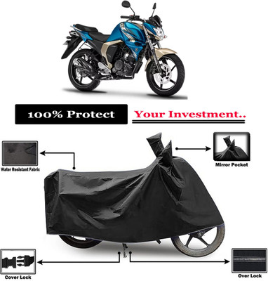 Amexride Two Wheeler Cover for Yamaha(FZ S FI (V 2.0), Black)