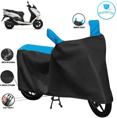 MADAFIYA Waterproof Two Wheeler Cover for Suzuki(Burgman Street, Black, Blue)