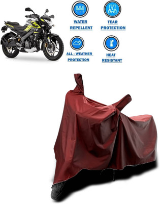 KEDIT Two Wheeler Cover for Bajaj(Pulsar 200 NS DTS-i, Maroon)