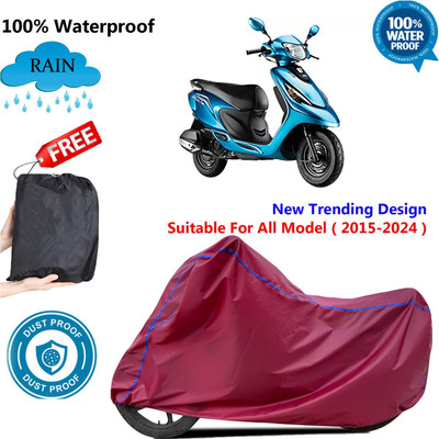 AutoGalaxy Waterproof Two Wheeler Cover for TVS(Scooty Zest, Maroon)