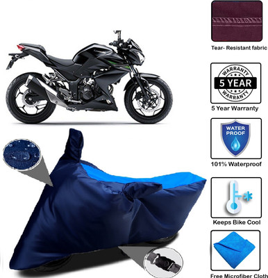MISSION COLLECTION Waterproof Two Wheeler Cover for Kawasaki(Z250, Blue)
