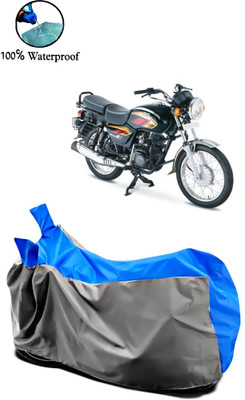 Autofly Waterproof Two Wheeler Cover for TVS(Max 4R, Grey, Blue)