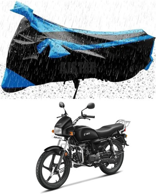 AJSTAR Two Wheeler Cover for Hero(Splendor, Black, Blue)