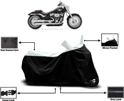 Amexride Two Wheeler Cover for Harley Davidson(Fat Boy, White)