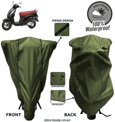 MADAFIYA Two Wheeler Cover for Suzuki(Access SE, Green, Black)