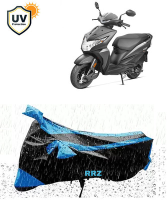 RRZ Waterproof Two Wheeler Cover for Honda(Dio, Black, Blue)