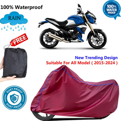 OliverX Waterproof Two Wheeler Cover for Mahindra(Maroon)