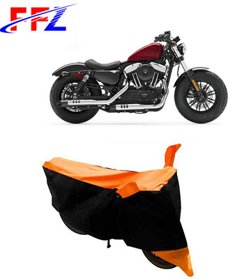 FFZ Waterproof Two Wheeler Cover for Harley Davidson(Forty Eight, Black, Orange)