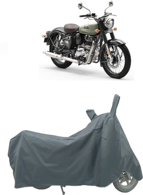 Coxtor Waterproof Two Wheeler Cover for Royal Enfield(Classic 350, Grey)