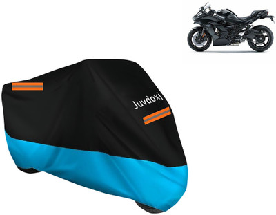 Juvdoxj Waterproof Two Wheeler Cover for Kawasaki(Ninja H2 SX, Blue)