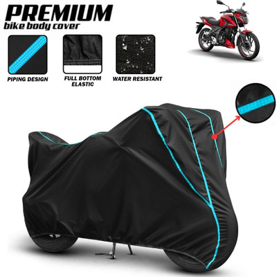 Mwiss Waterproof Two Wheeler Cover for Bajaj(Pulsar N160, Black, Red)