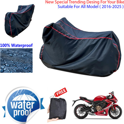 AUTOCAD Waterproof Two Wheeler Cover for Honda(CBR650R, Black)
