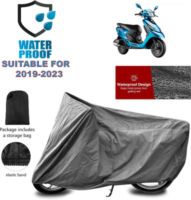GOSHIV-car and bike accessories Waterproof Two Wheeler Cover for TVS(Scooty Zest, Grey)