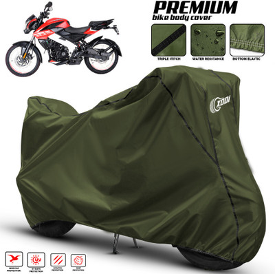 xodi Waterproof Two Wheeler Cover for Bajaj(Pulsar 200NS FI, Green, Black)