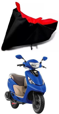 DSAMI Two Wheeler Cover for TVS(Zest 110 BS6, Black, Red)