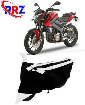 RRZ Waterproof Two Wheeler Cover for Bajaj(Pulsar 200 NS DTS-i, Black, White)