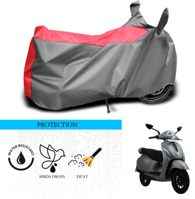 ANTHUB Waterproof Two Wheeler Cover for Bajaj(Chetak, Grey, Red)