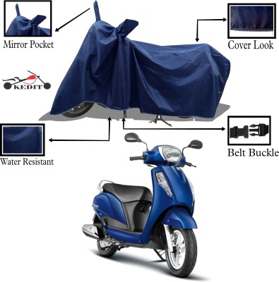 KEDIT Two Wheeler Cover for Universal For Bike(Access 125, Blue)