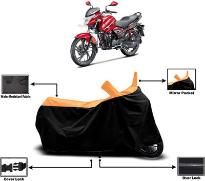 Amexride Two Wheeler Cover for Hero(Glamour i3s, Orange)