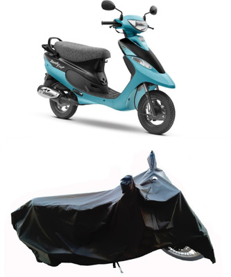 Wegather Two Wheeler Cover for TVS(Scooty Pep Plus BS6, Black)