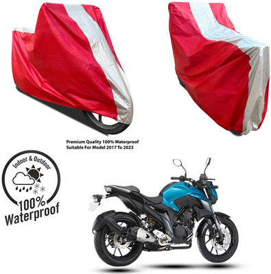AUTOCAD Waterproof Two Wheeler Cover for Ampere(Zeal, Silver, Red)