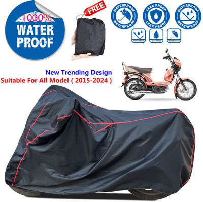 AutoGalaxy Waterproof Two Wheeler Cover for TVS(Black)